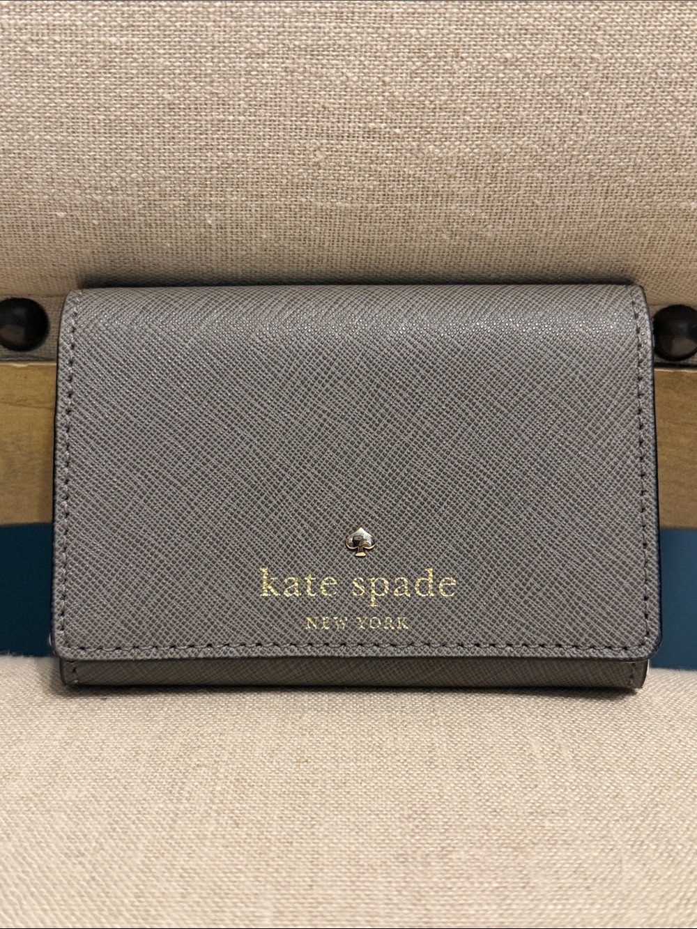 Kate Spade Mikas Pond Christine Leather Wallet in Hare Grey